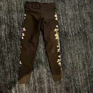 COR by ultracor floral black leggings size medium